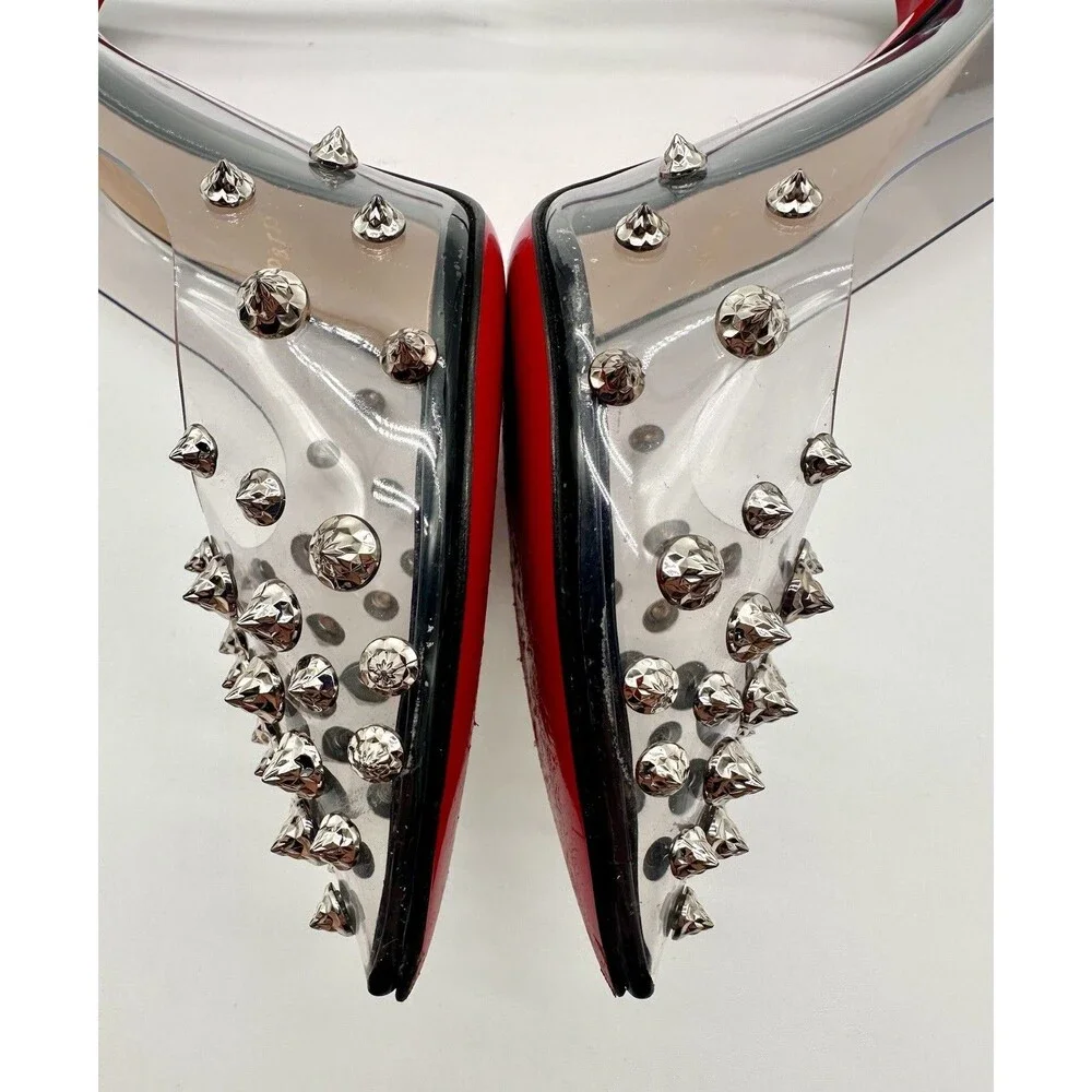 Christian Louboutin Patent PVC Collaclou 100 Pump Black High Heels EU38.5 US8.5
